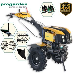 Motocultor DIESEL 12 CP- Campo 1273 Alpine, 2+1, roti 6.00-12, diesel, EU V, pornire electrica, 2 prize putere