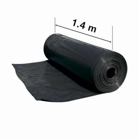 Folie neagră UV 1.4 m lățime, neperforata 30 Microni