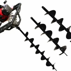 Motoburghiu BISONTE cu 3 Burghie Agro Garden BTA-30M-ACC2  motor 3 cp