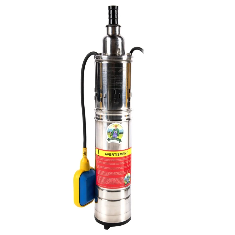 Pompa submersibila Micul Fermier, 1.1 kW, debit maxim 3600 l/h, inaltime maxima de pompare 80m, cu snec si plutitor