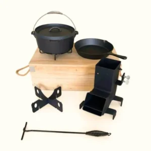 Set vase de fonta profesionale BBQ & Grill, 6 piese (Soba Racheta inclusa)