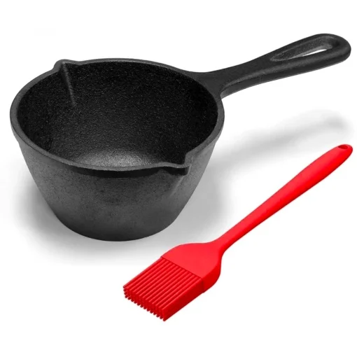Cratiță din fontă +Pensula de silicon ~0,5 litri