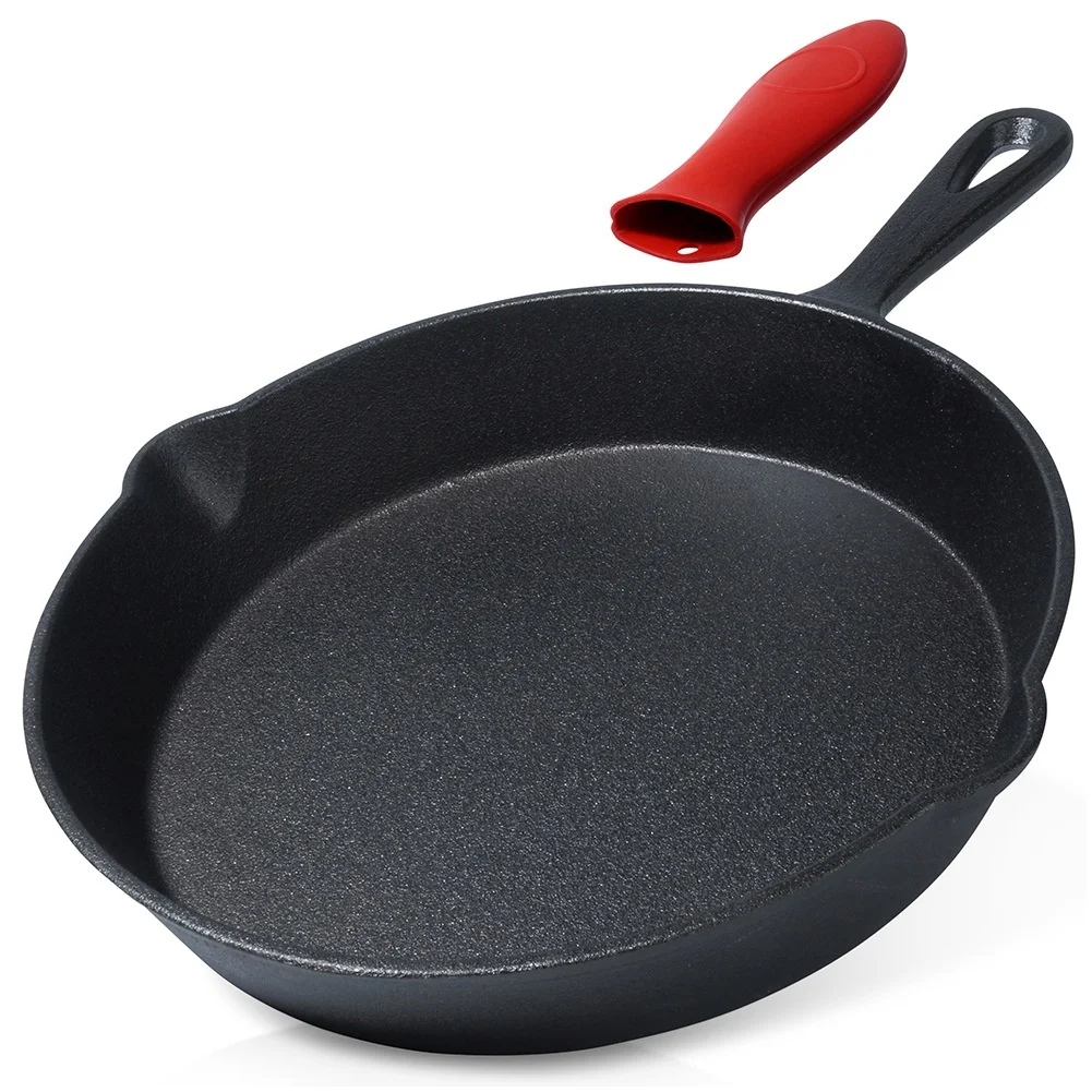 Tigaie Din Fonta Natur 25 cm + Protectie Din Silicon, Cast Line