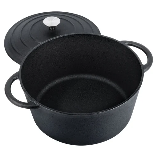 Oală din fontă natur cu capac 5 L, 26cm x 12cm, Cast Line