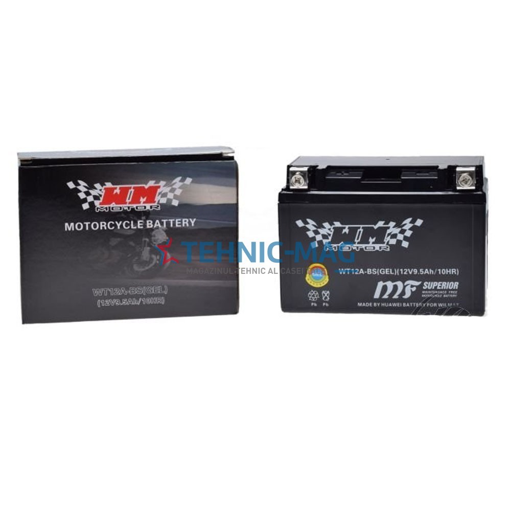 Baterie moto, scuter 12V 10Ah, WT12A-BS cu gel